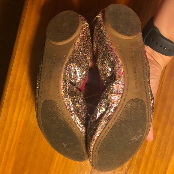 BCBG pink sparkle flats! - Picture 2 of 2